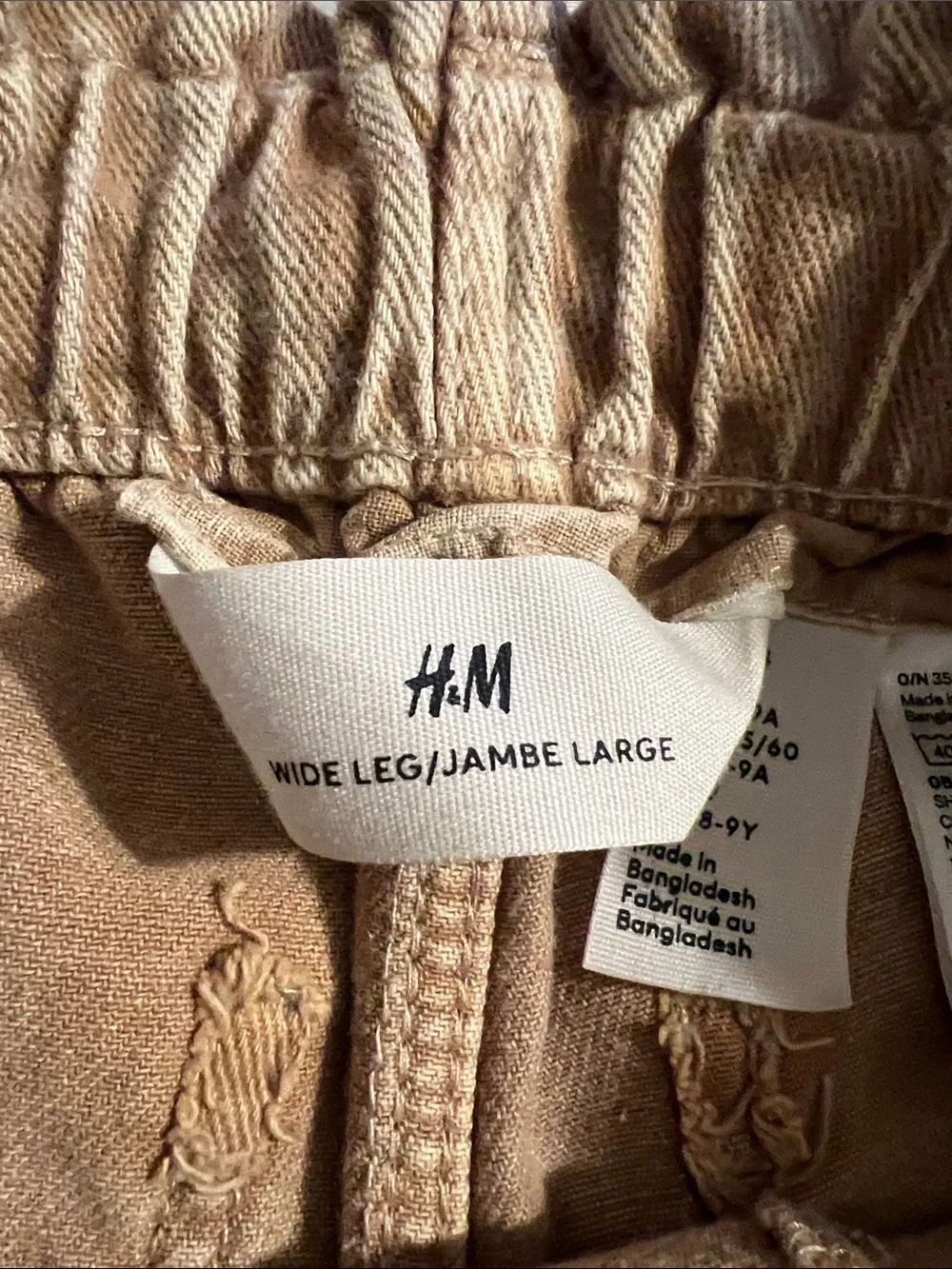 H&M Kids Tan Corduroy Elastic-Waist Joggers